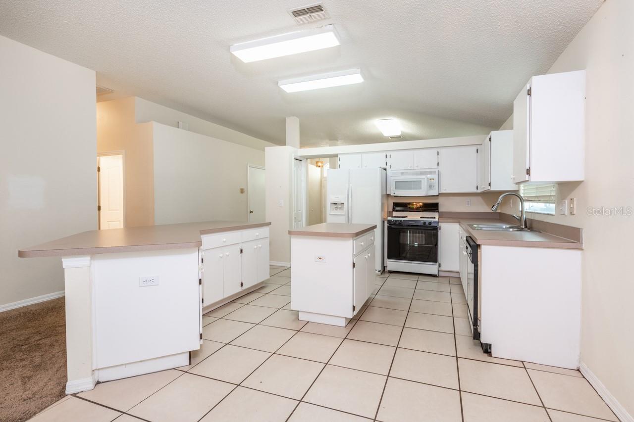 Lots of working space on these counters and plenty of cabinets for storage.