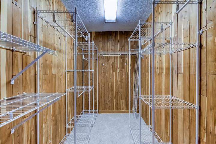 Cedar lined master closet