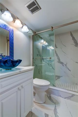 Hallway/2nd Bath with new tiled shower and floor