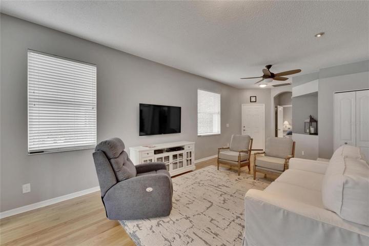 Living Room is over sized and comfortable.