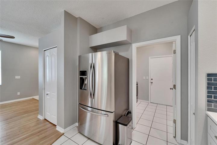 French Door Refrigerator with water and ice maker, made by Samsung.
