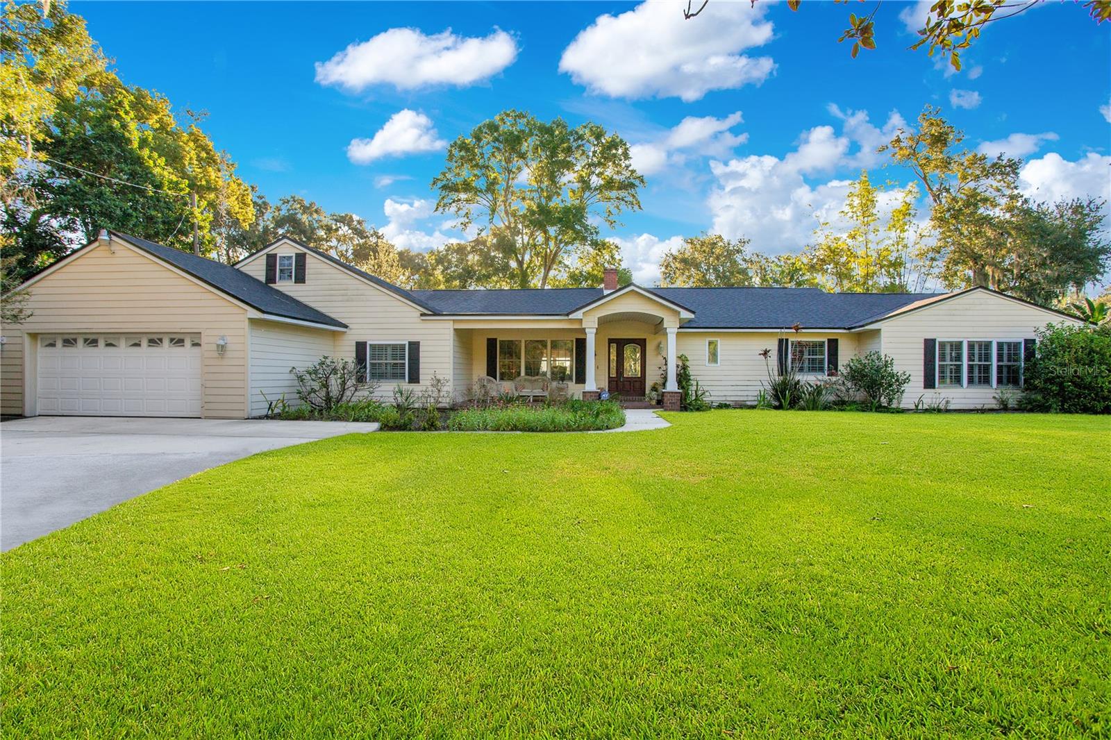 Sits on over one acre.