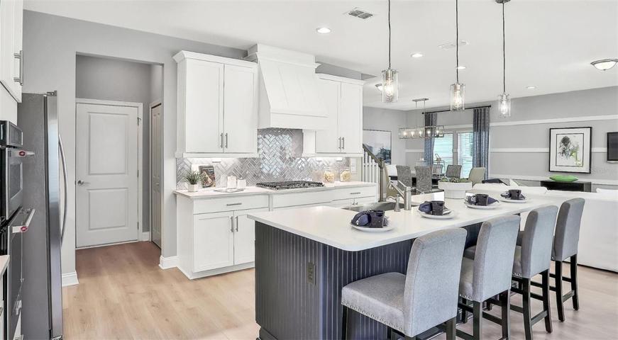 Model Home Design Only. Pictures and furnishings are for illustrative purposes only. Elevations, colors and options may vary. Furniture is for model home staging only.