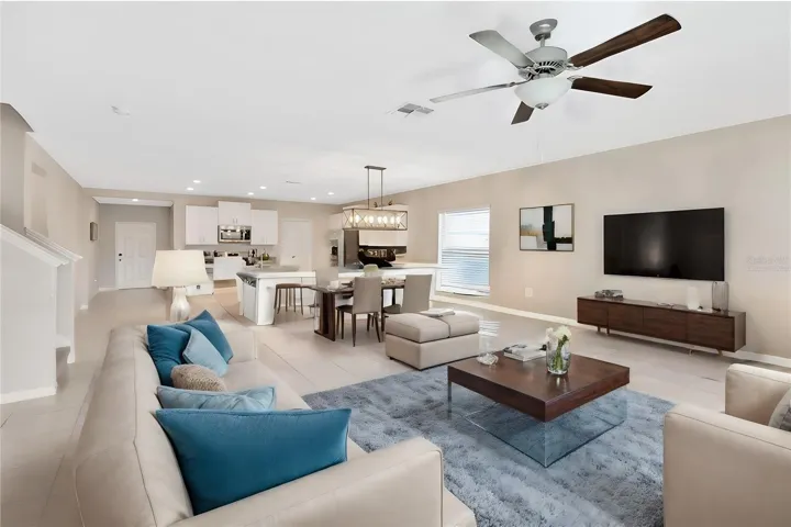 Virtually Staged Living/Dining Room Combo