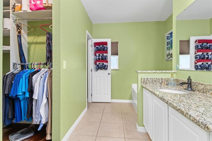 Master bath and closet