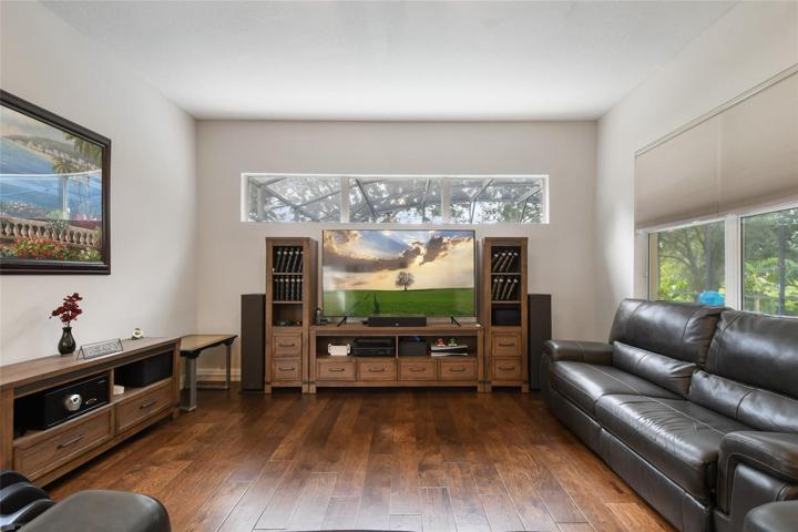 Plenty of room for any furniture configuration in the family room.