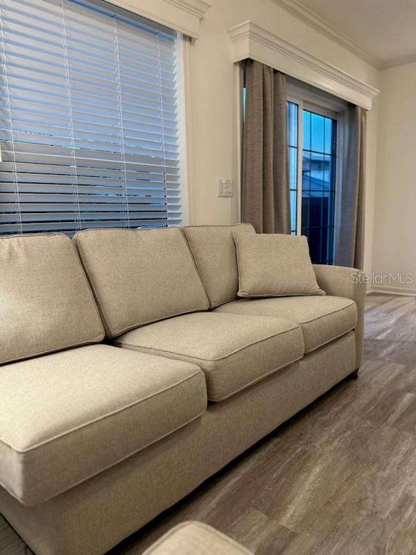 Living room with foyer