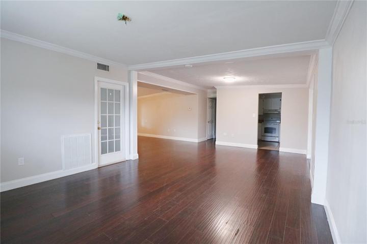 Family room and dining room