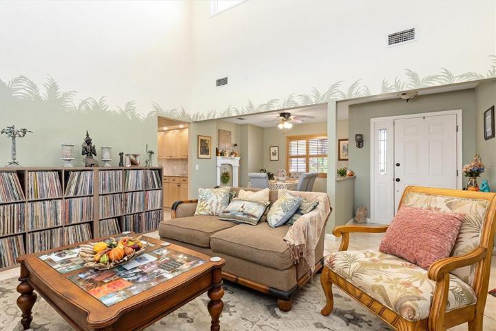 The great room also leads into the kitchen and a spare space in the front currently being used as a second dining area.