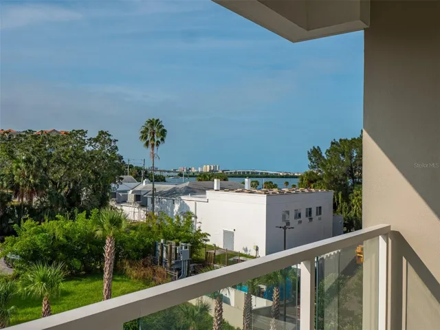Clearwater beach bridge and intracoastal waterway