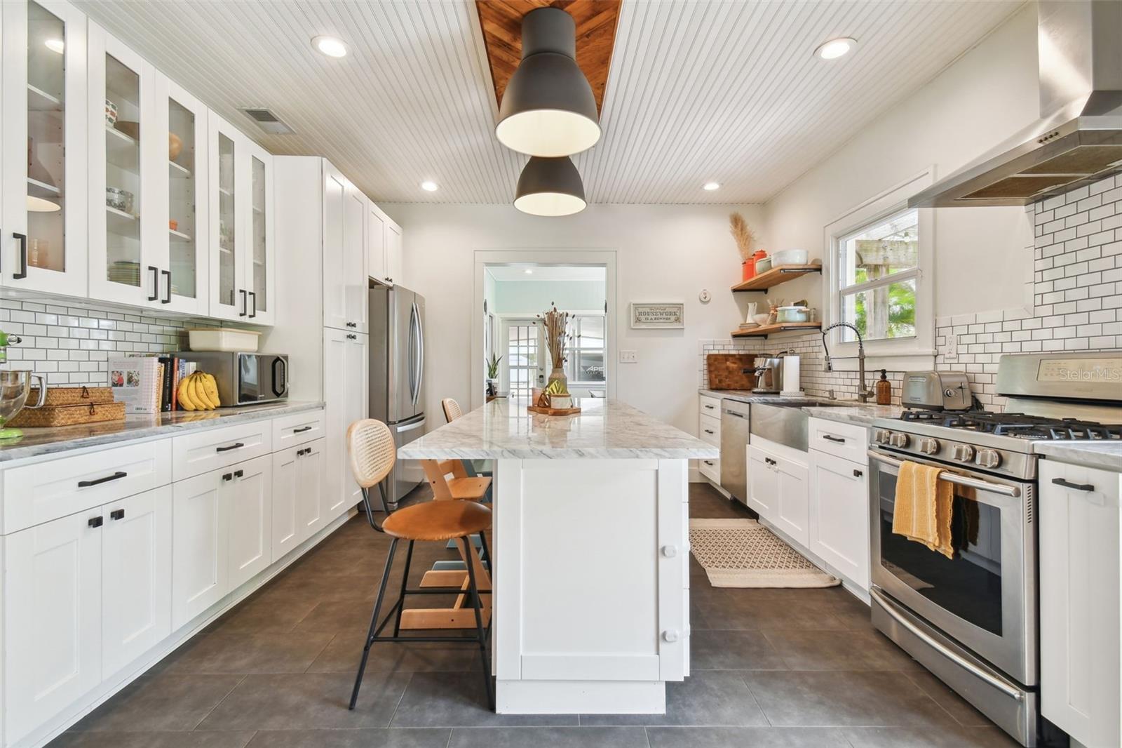Tons of cabinets and counter tops!