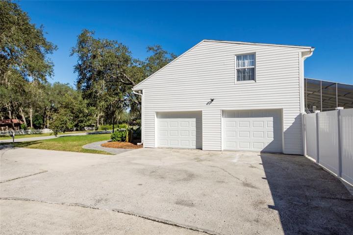 Exterior garage