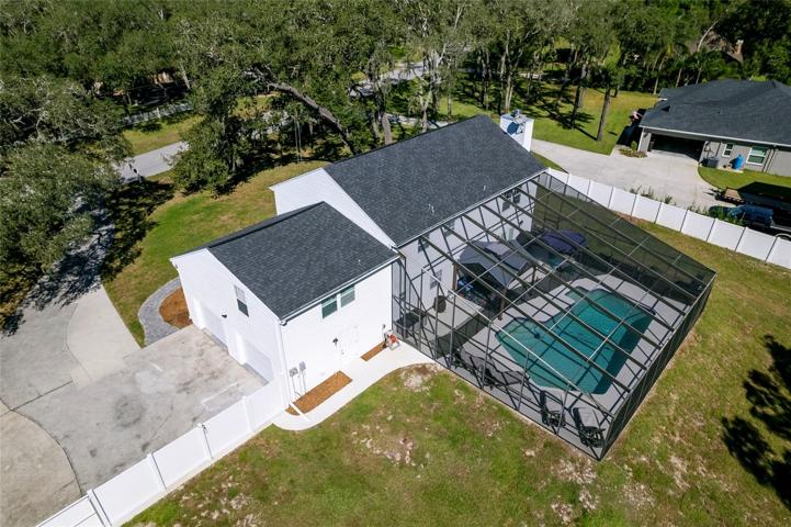 Closer overhead view of home