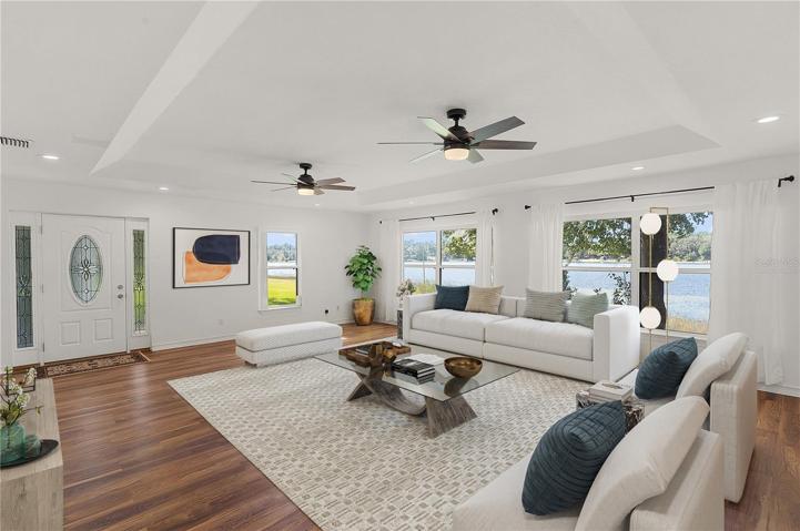 Huge Living1 - Virtually Staged