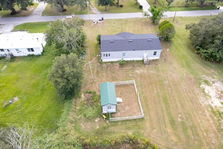 Aerial view of the home.