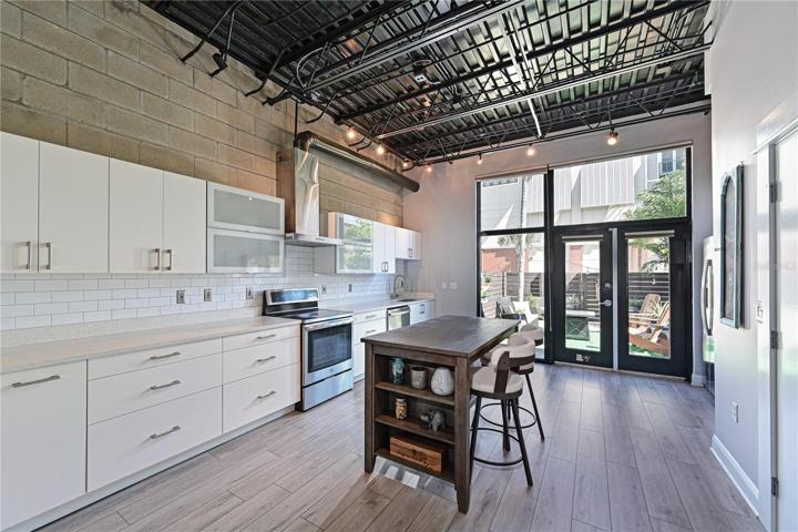Kitchen with access to patio