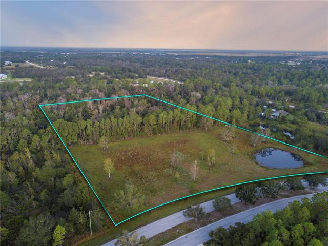 Aerial of the lot from the south east showing the estimated boundary lines