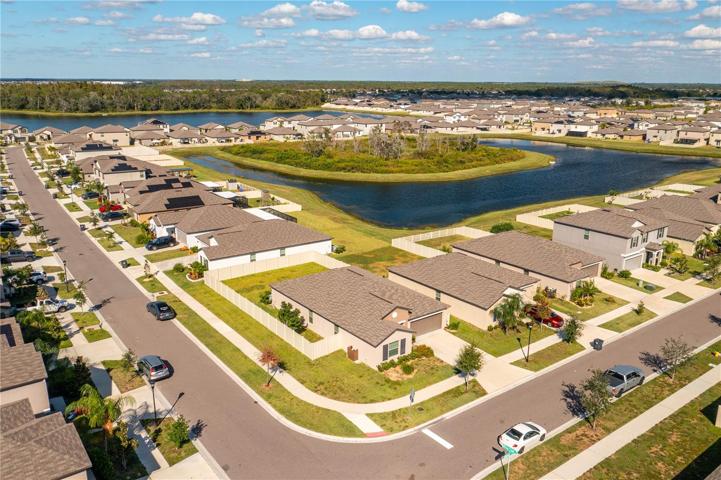 Aerial view of home (corner lot)