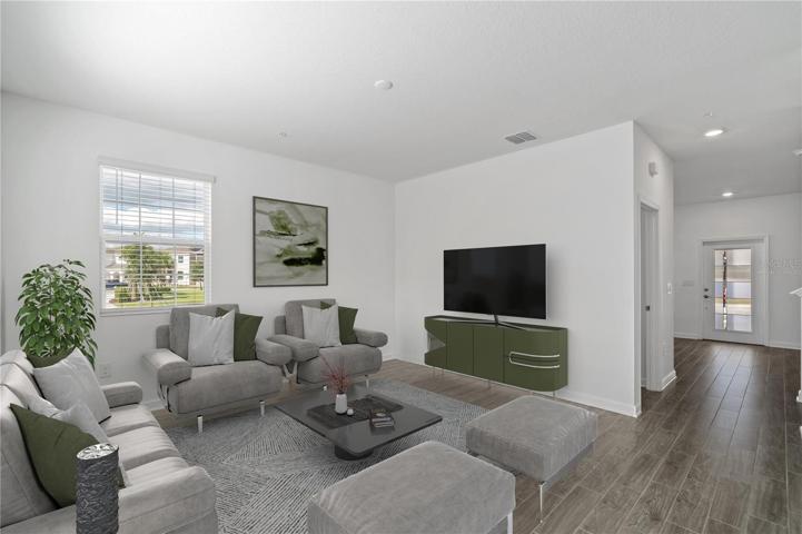 Virtually staged - Enjoy watching tv with the family while you're cooking dinner