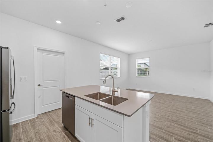 Easy access to the breezeway from the kitchen - perfect for bringing in groceries
