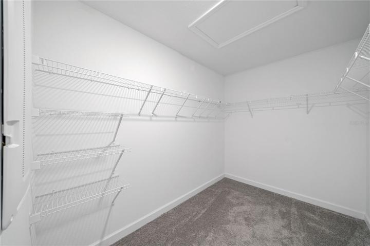 Large primary walk in closet