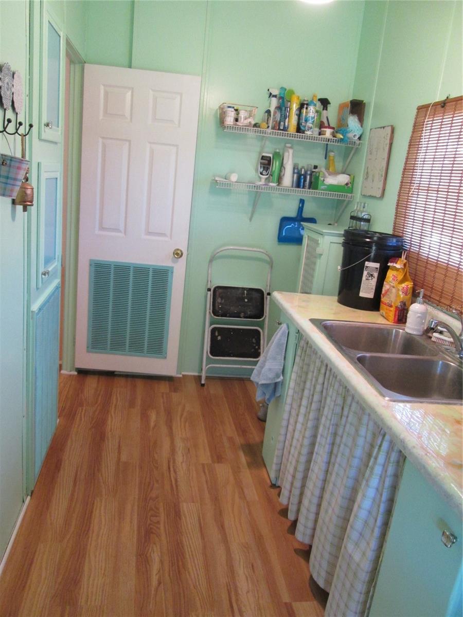 Inside laundry room