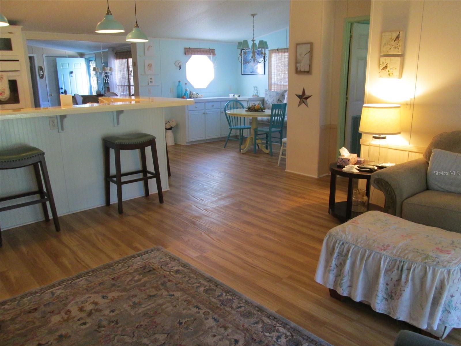 Family room looking towards kitchen