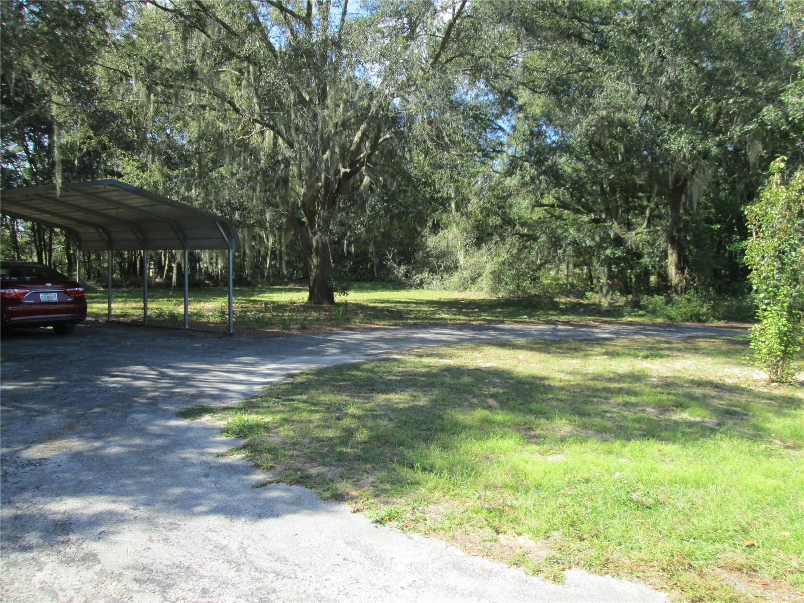 Carport and front yard