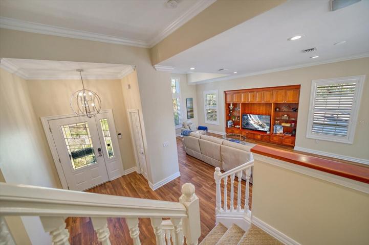 Open floor plan plays on every architectural feature of this lovely home.