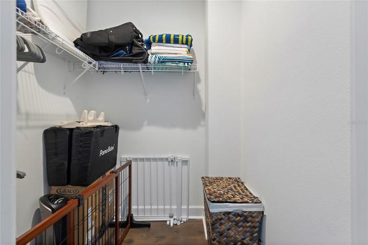 Large walk in closet in guest room