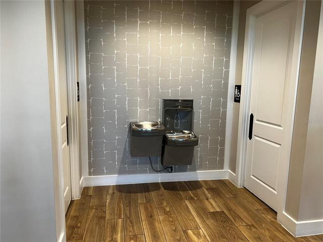 Bathrooms/Water Area outside the fitness center and movement studio