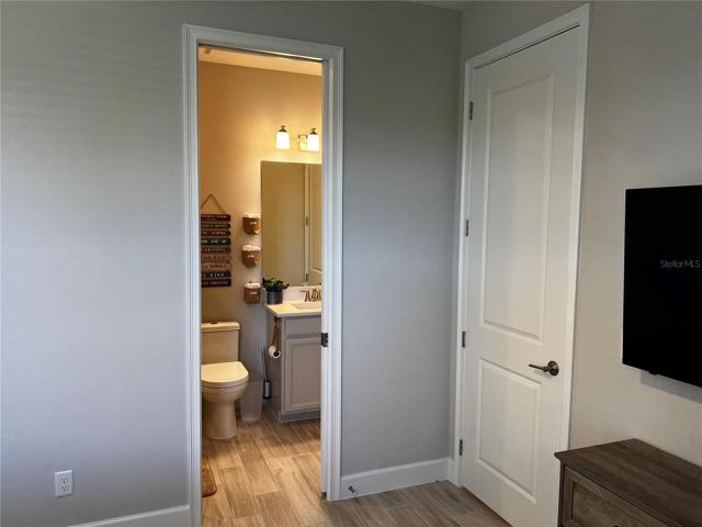 Entrance to guest bathroom from guest bedroom