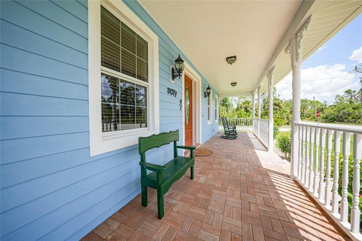 Paver front porch