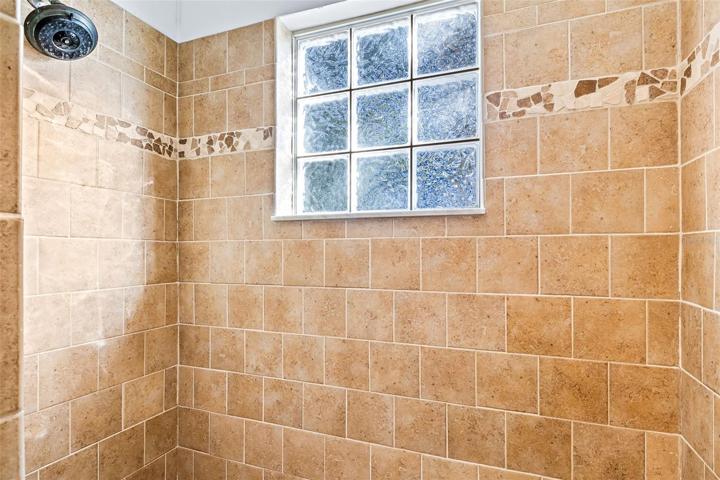 Primary bathroom shower walk in