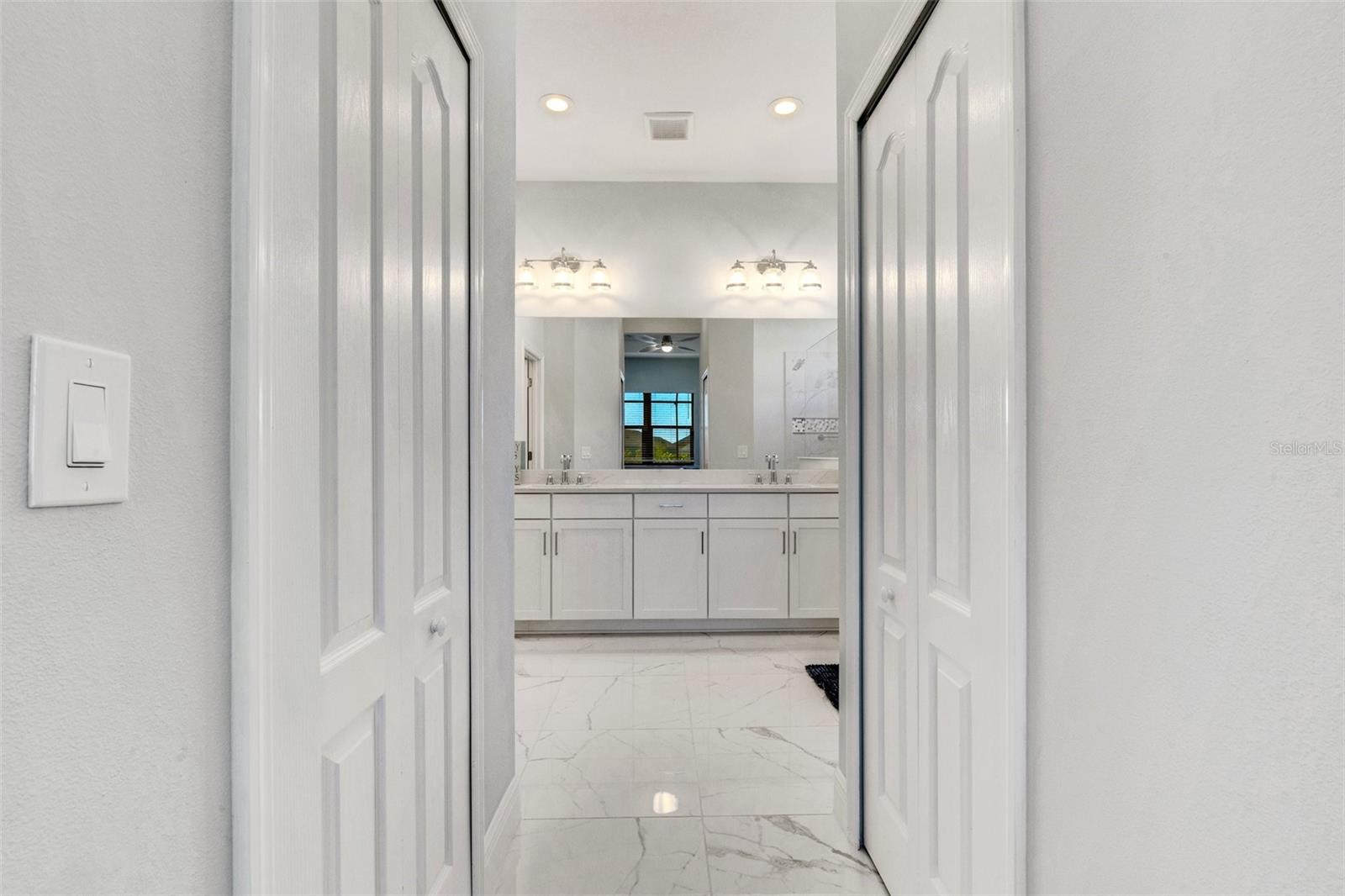 Two walk-in closets in Primary Room