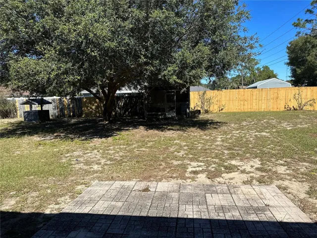 View into backyard