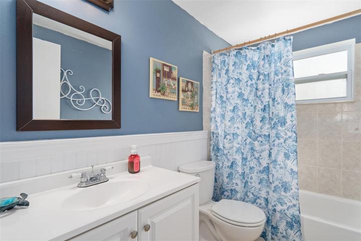 Guest Bath with Tiled Tub