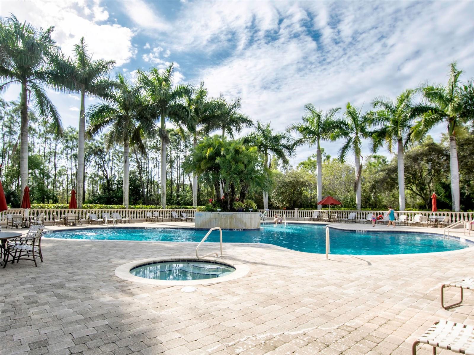 Main clubhouse pool and spa