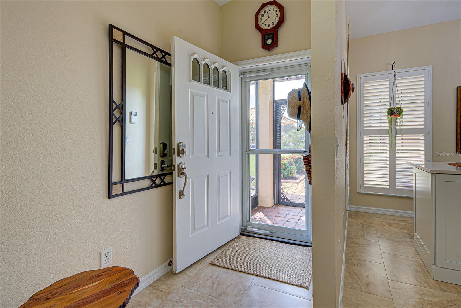 Screened front entry