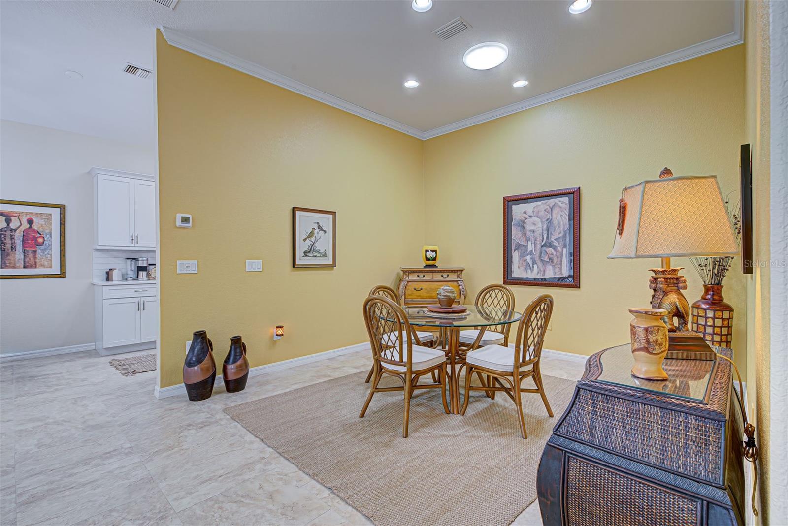 Spacious dining or office/den area