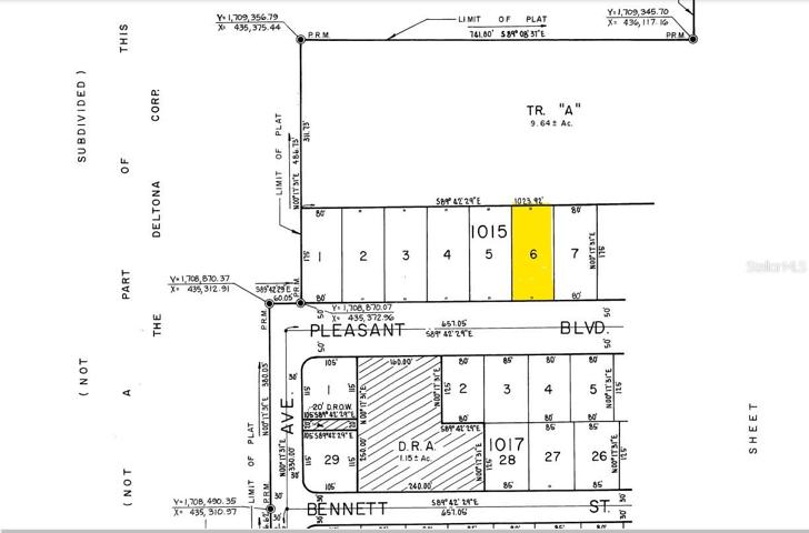 Plat map - Marion Oaks Trail Lot 6