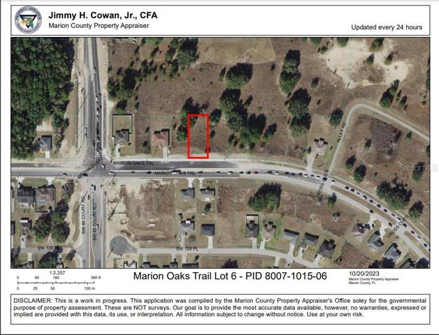 GIS map - Marion Oaks Trail, Lot 6