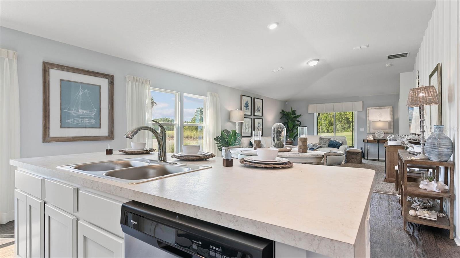 Photo of a model home.