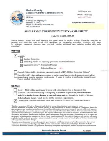 Marion County utility availability