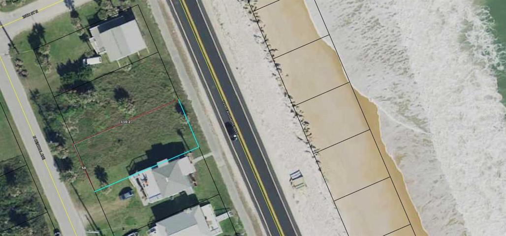Dimensions of buildable lot.