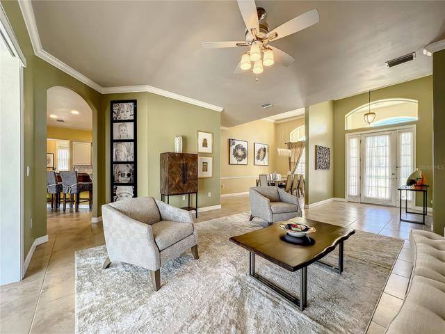 Formal living room/Dining room/Kitchen entry