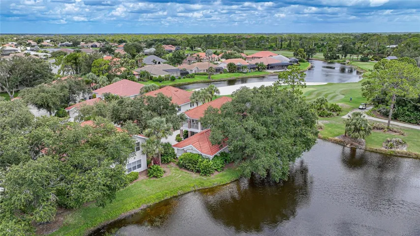 back aerial with pond