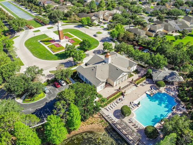 Clubhouse &amp; Pool - Drone View