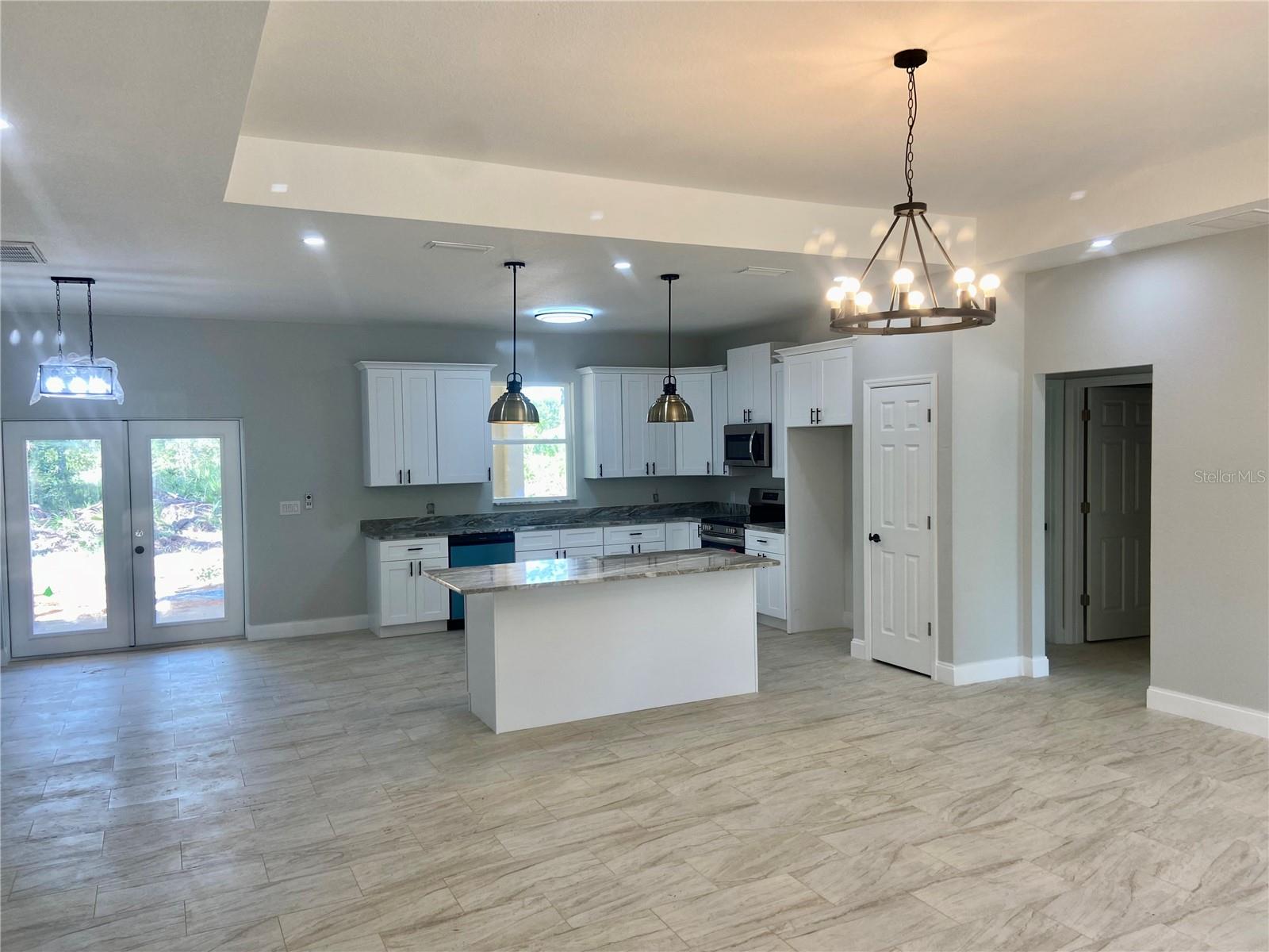 Great Room with Tray Ceiling, LED lights