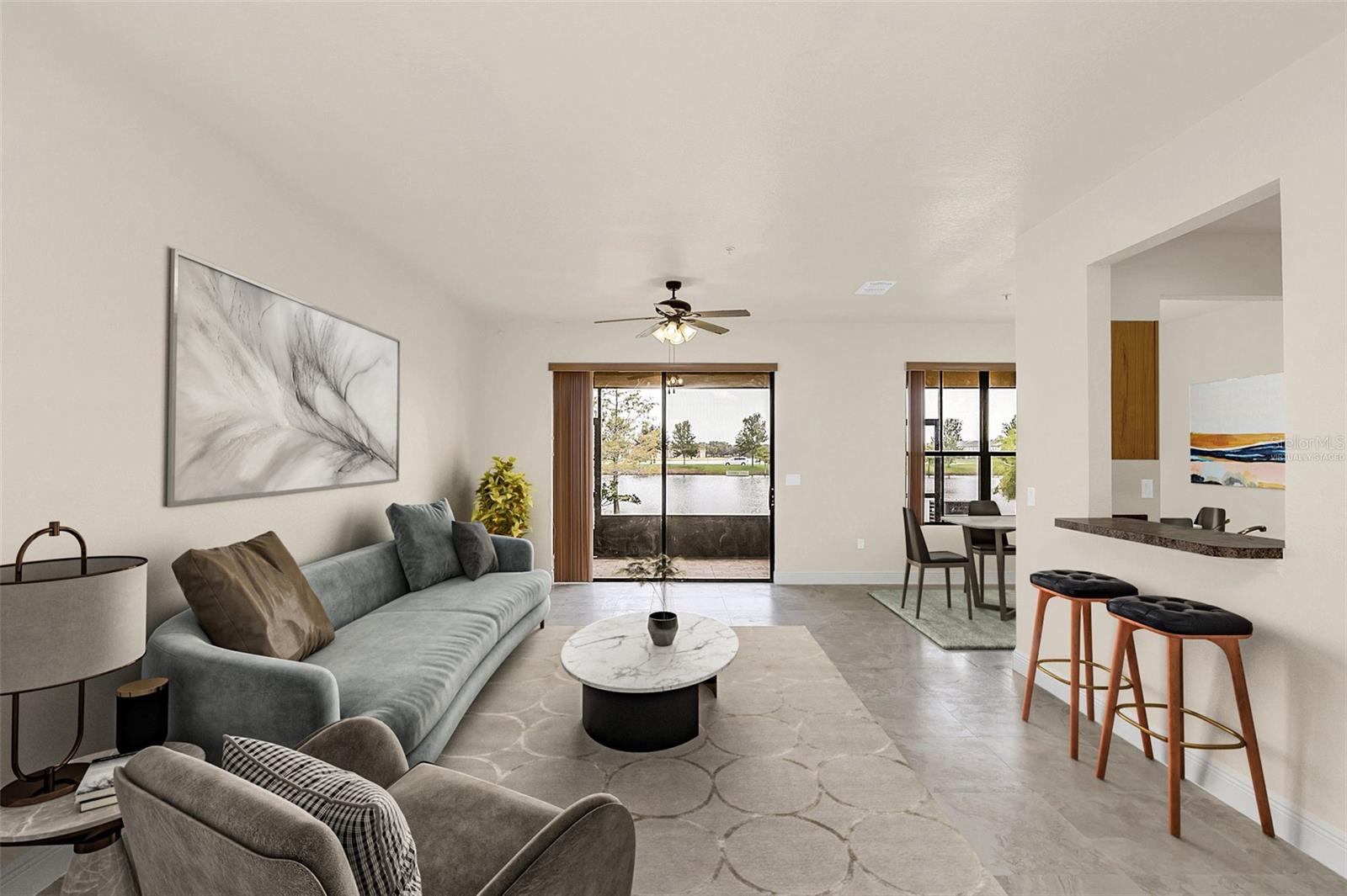 Living Room Virtually Staged**
